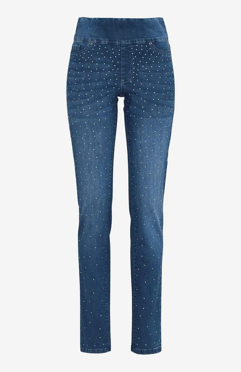 Cellbes of Sweden Stretchy jeggings med rhinestone-detaljer - to lengder