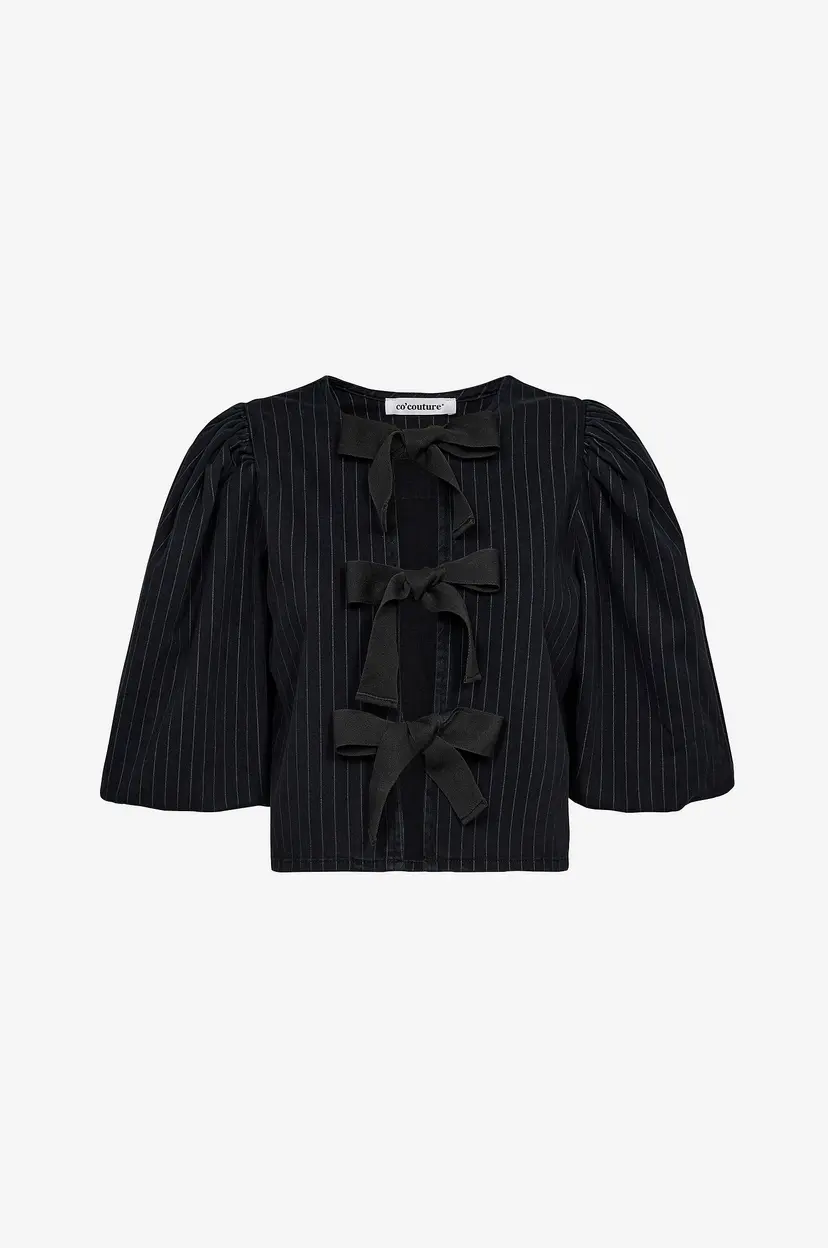 Co'couture Bluse PinCC Wide Bow Blouse - Svart