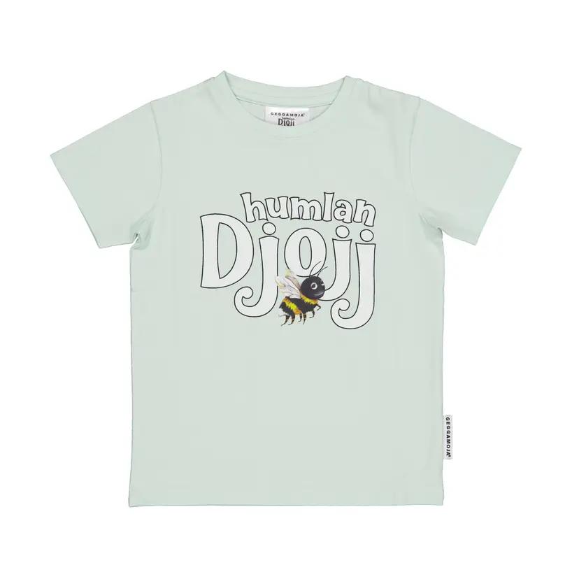 Geggamoja T-shirt logga Humlan Djojj Mint - 110/116