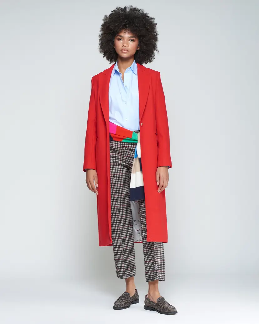 VilaGallo VilaGallo KATHERIN ROJO LANA Red Overcoat
