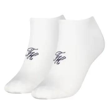 Tommy Hilfiger Tommy Hilfiger Strømper 2P Cotton Blend Logo Sneaker Socks Hvit Str 39/42 Dame