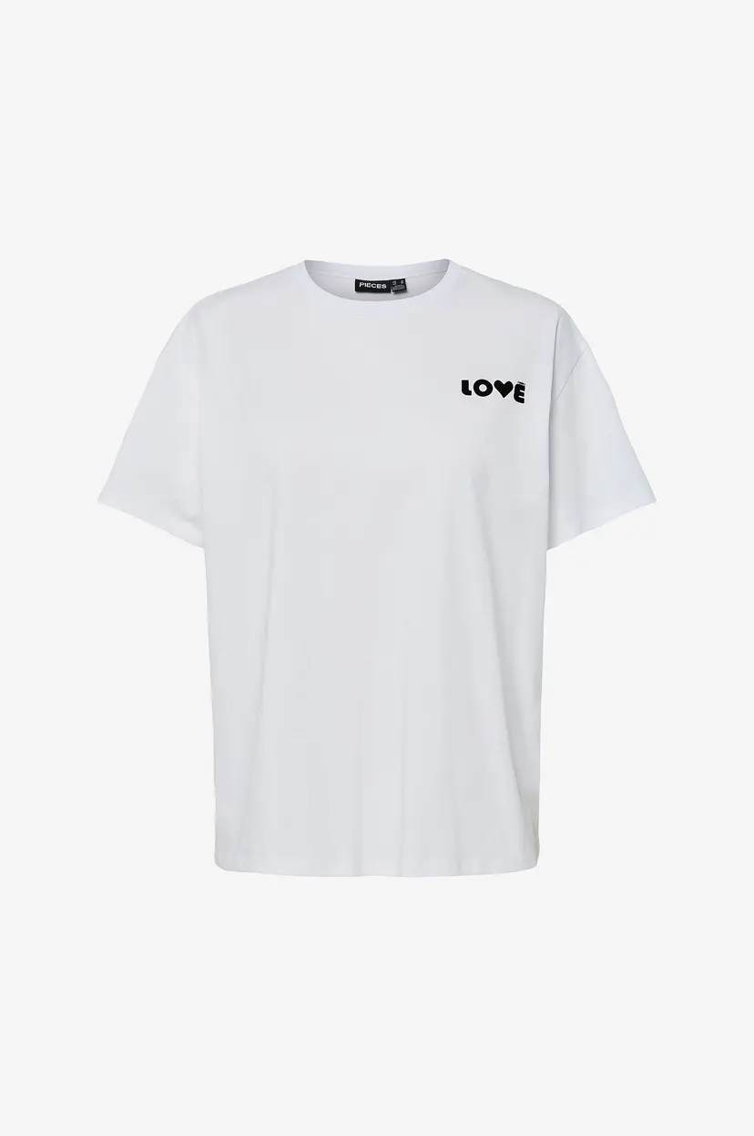 Pieces T-skjorte pcjIndle SS Printed Jrs BC - Hvit