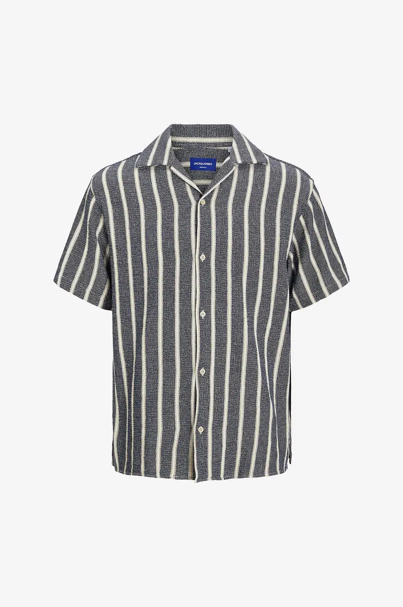 Jack & Jones Skjorte jorCoba Stripe Resort Shirt SS SN - Blå