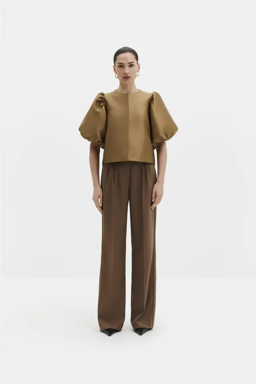 Malina Yana Tailored Wide Pants Camel - S