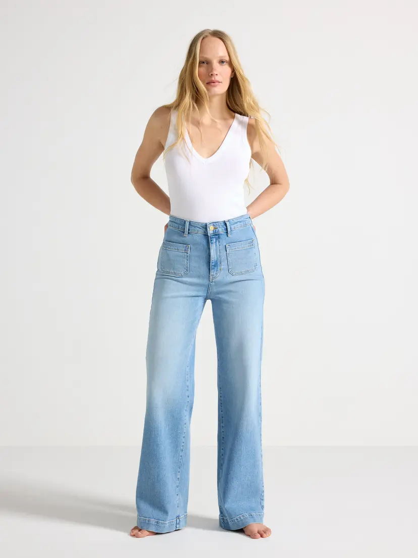 Lindex WIDE Paula jeans med lett stretch