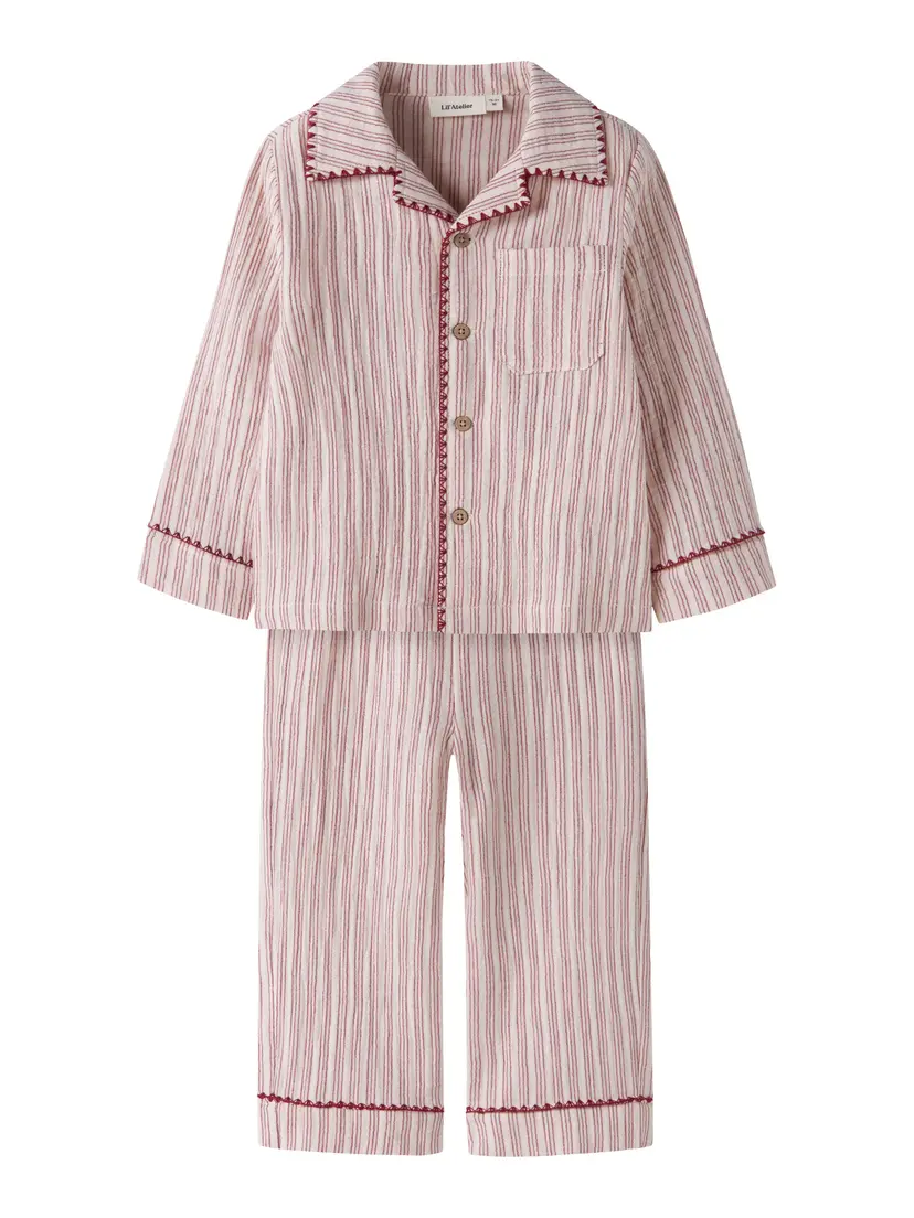 Lil`Atelier Pysjamas «SAGE» Mini Turtledove Biking Red