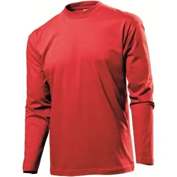 Stedman Stedman Classic Long Sleeve Men Rød bomull Herre