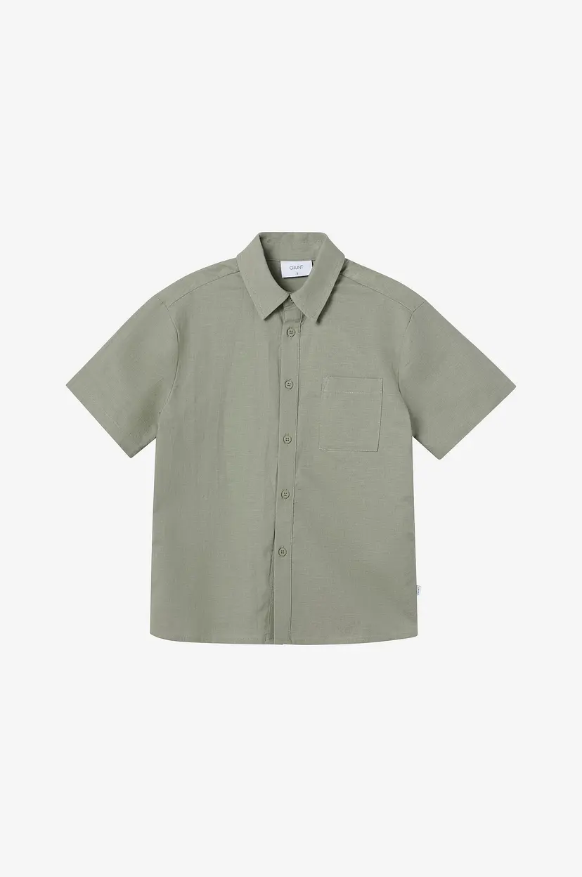 Grunt Skjorte Vap Linen Shirt - Grønn