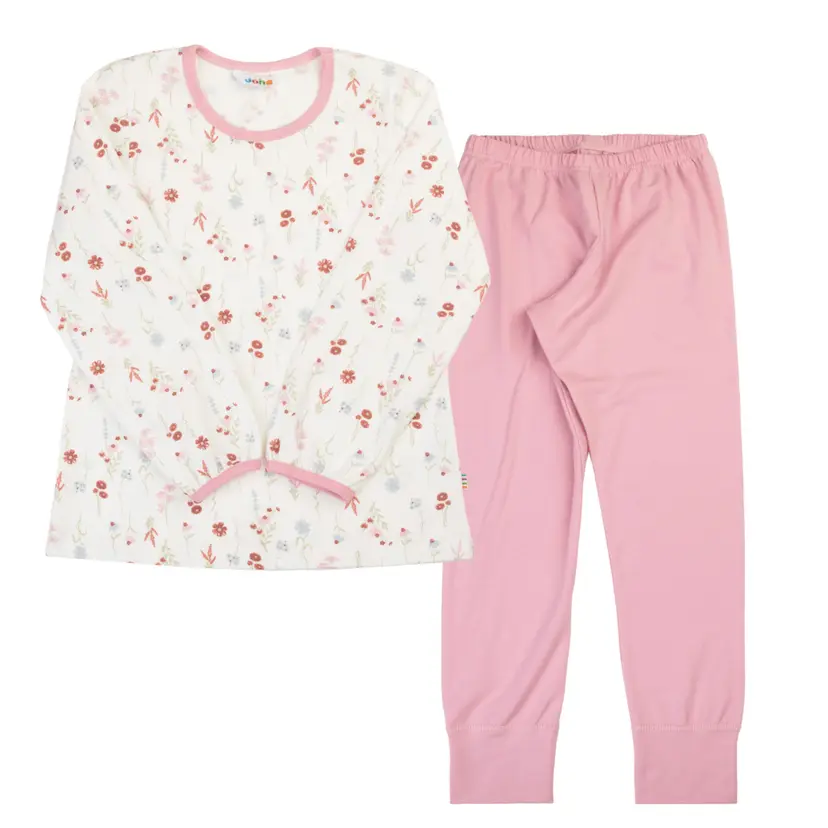 Joha Joha - Pysjamas 2-delt Villblomst Offwhite/ Rosa
