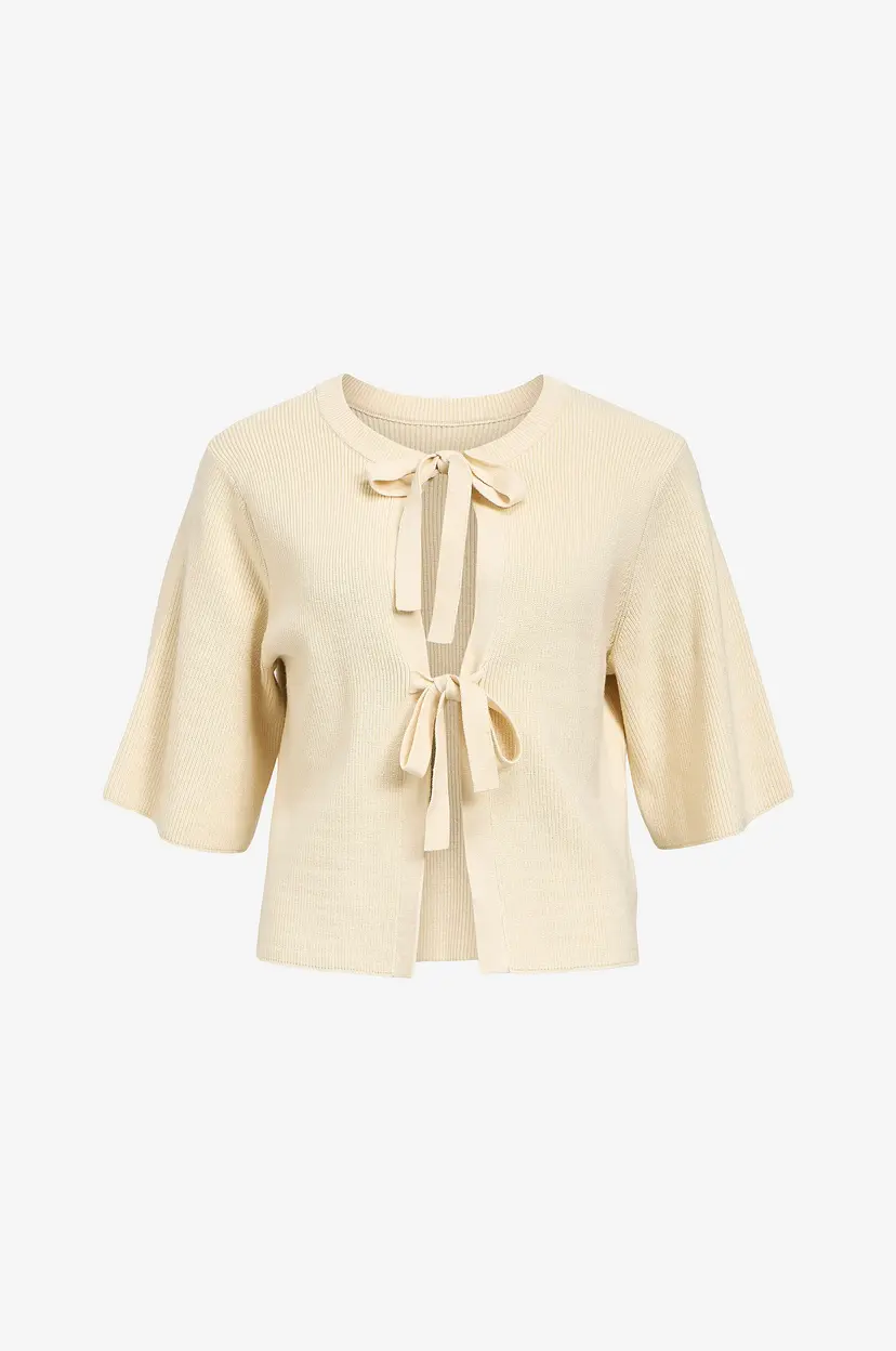 Object Collectors Item Topp objUlla Parvi 2/4 Knit Cardigan - Beige
