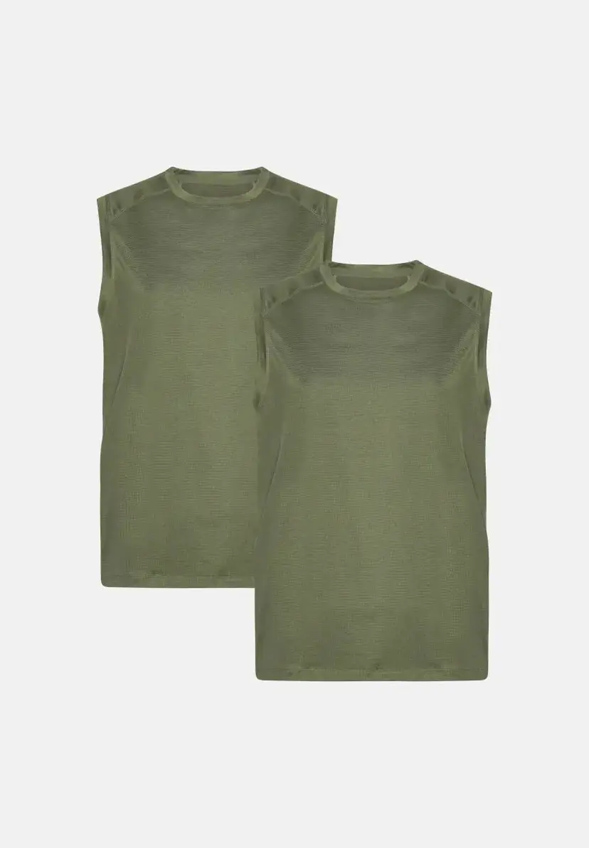 DANISH ENDURANCE SUSTAIN SPORTSTOP Træningstanktop til mænd, Olivengrøn, 2XL, DANISH ENDURANCE, Let og hurtigtørrende, OEKO-TEX® STANDARD 100-certificeret