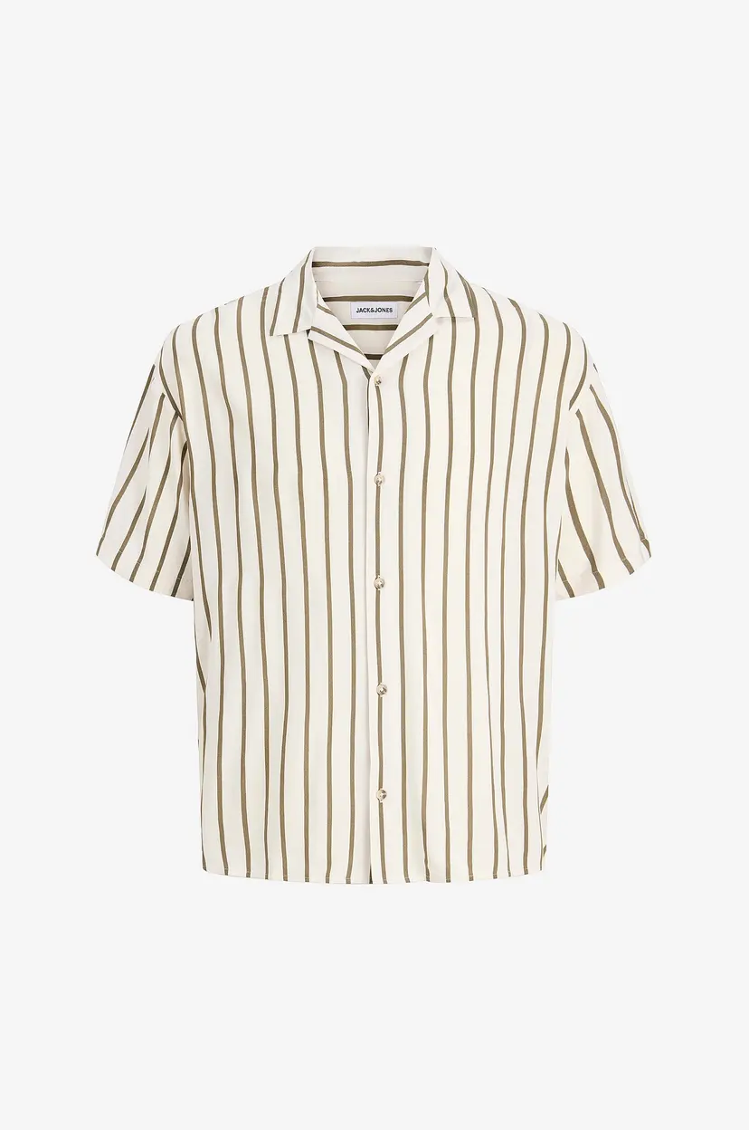 Jack & Jones Resort-skjorte jjeJeff Resort Stripe Shirt S/S SN - Grønn