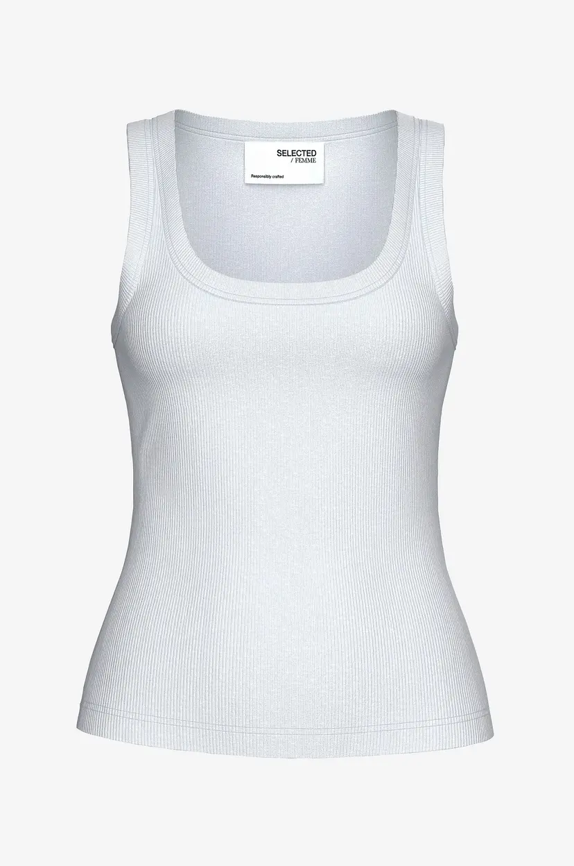 Selected Women Singlet slfAnna U-neck Tank Top - Hvit