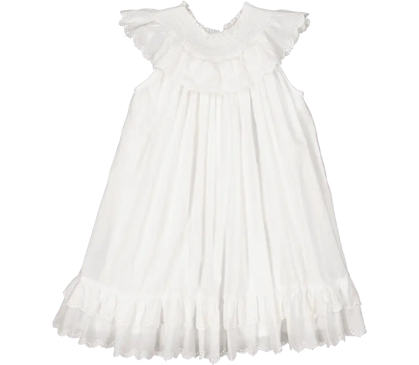 Marmar Copenhagen MarMar Kjole Druse Frill Broderie Anglaise Cloud (80 / 1 år)