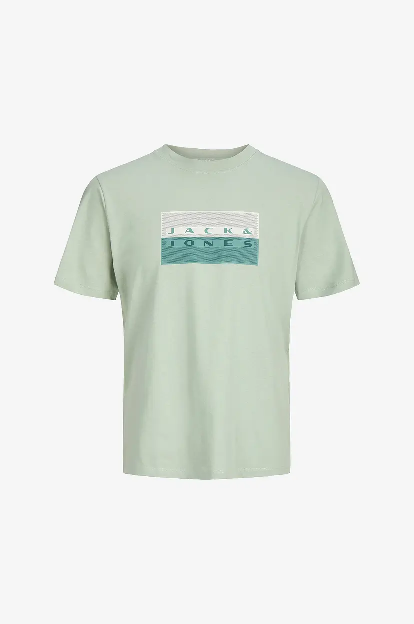 Jack & Jones Plus T-skjorte jcoFusion Dots Print Tee SS CN Pls - Grå