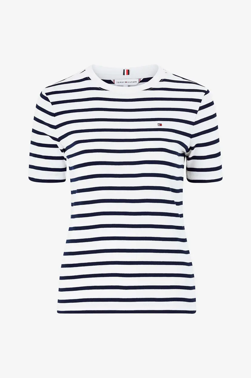 Tommy Hilfiger Topp Slim Cody C-nk SS - Hvit