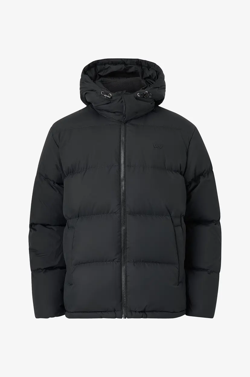 Levi's Dun jakke Rockwell Hooded Puffer - Svart