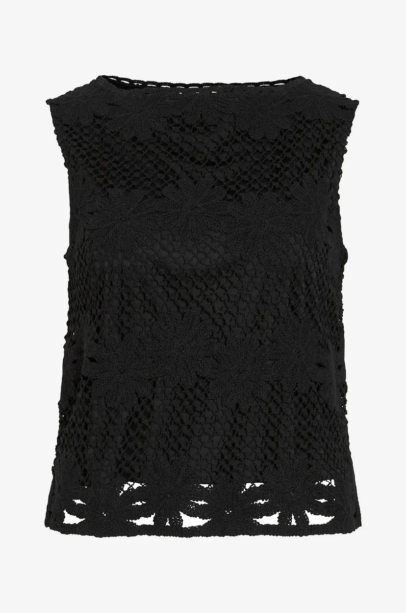 Vila Topp viCanisa Boatneck S/L - Svart