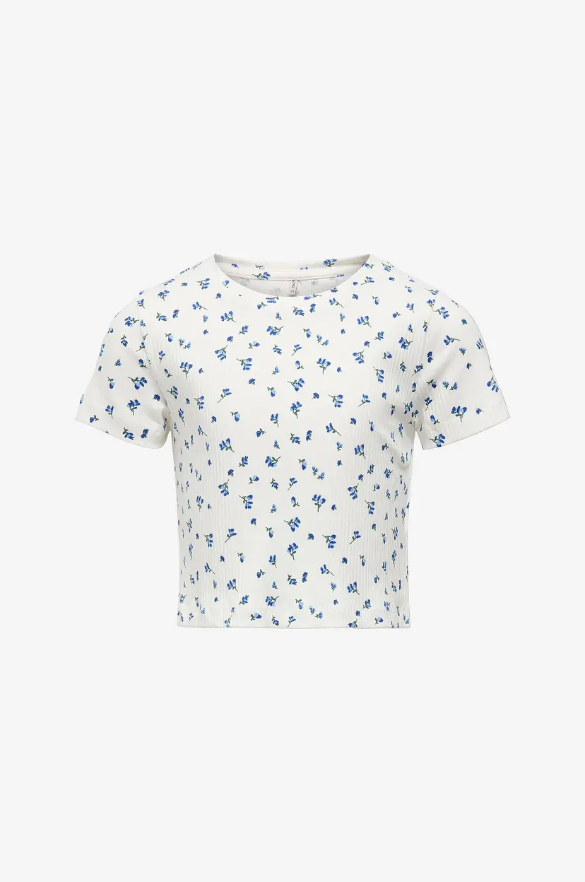 Kids Only Topp kogBella Life Short Aop S/S Top Jrs - Hvit