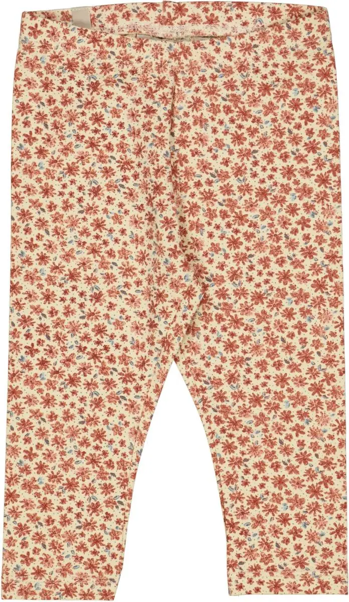 Wheat Wheat Jersey Leggings Beige Flowers (56 / 1-2 mnd)