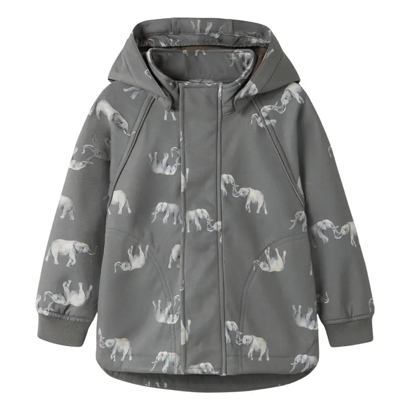NAME IT Name It - Softshelljakke Alfa Quiet Shade Elephant