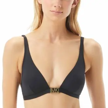 Michael Kors Michael Kors Logo Solids Triangle Bikini Top Svart nylon Small Dame