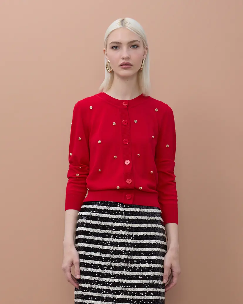Maite by Lola Maite by Lola MS2611013 Red Knitted coat