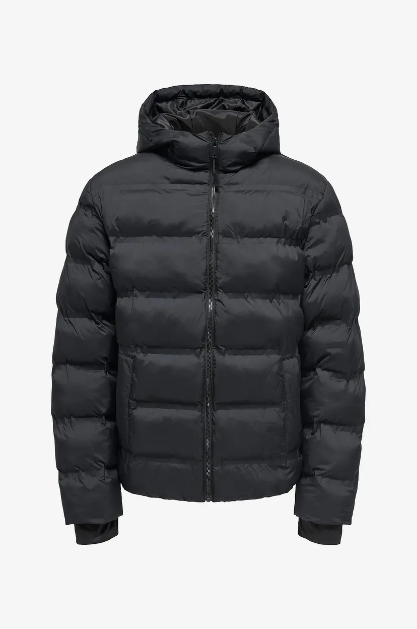 ONLY & SONS JUNIOR Pufferjakke onsUnion Seamles Life Hood Puffer J - Svart