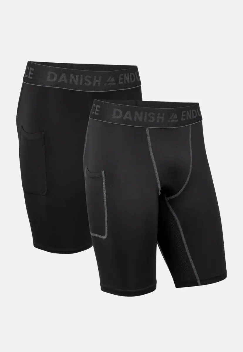 DANISH ENDURANCE DANISH ENDURANCE Kompressionsshorts, Sort/Grå, M