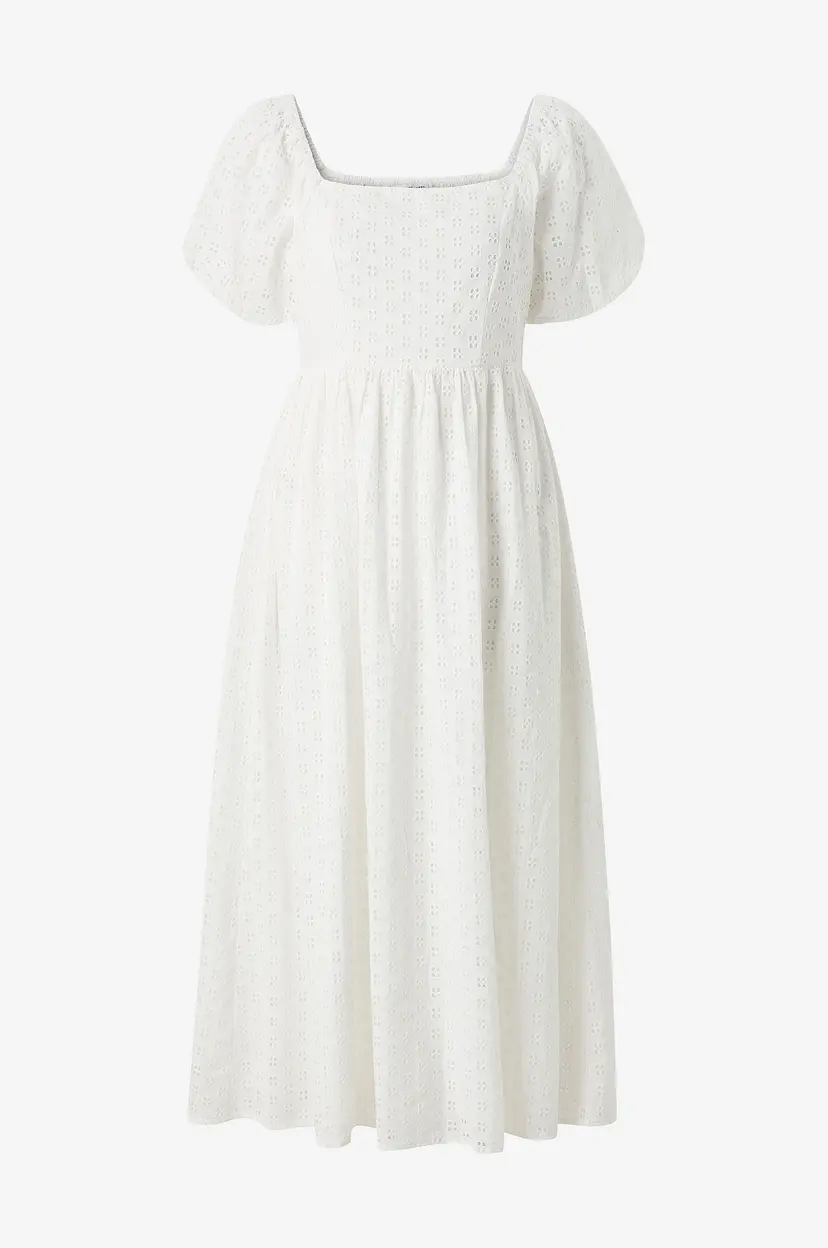 Selected Women Maxikjole slfAnelli 3/4 On Off Ankle Dress B - Hvit