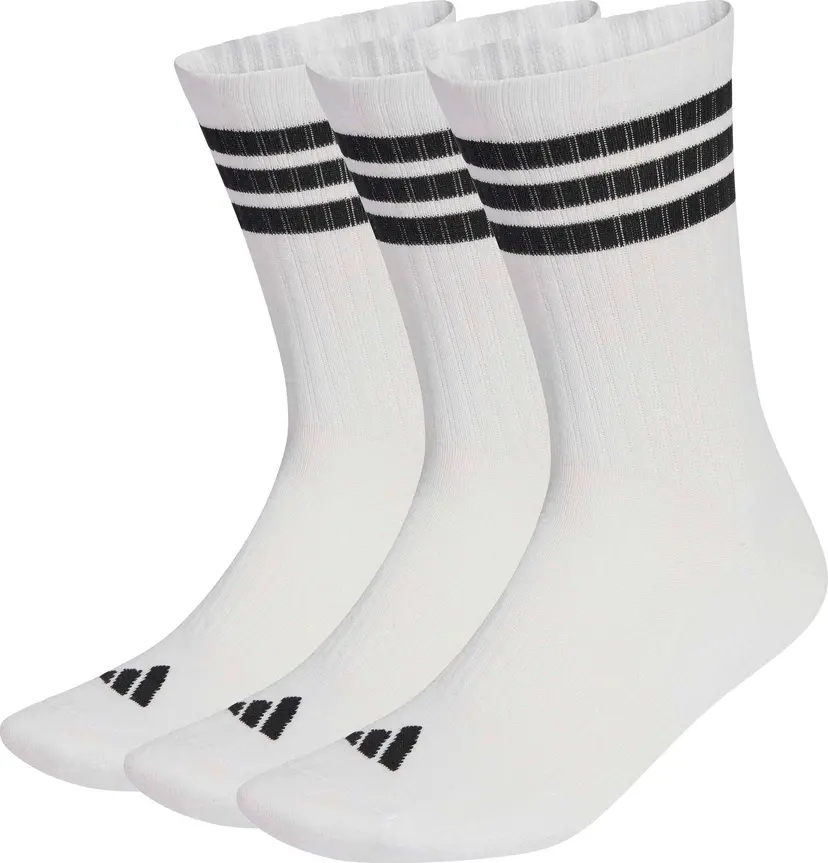 Adidas Adidas 3 Stripes Cushioned Sportswear Crew Socks White/black/black
