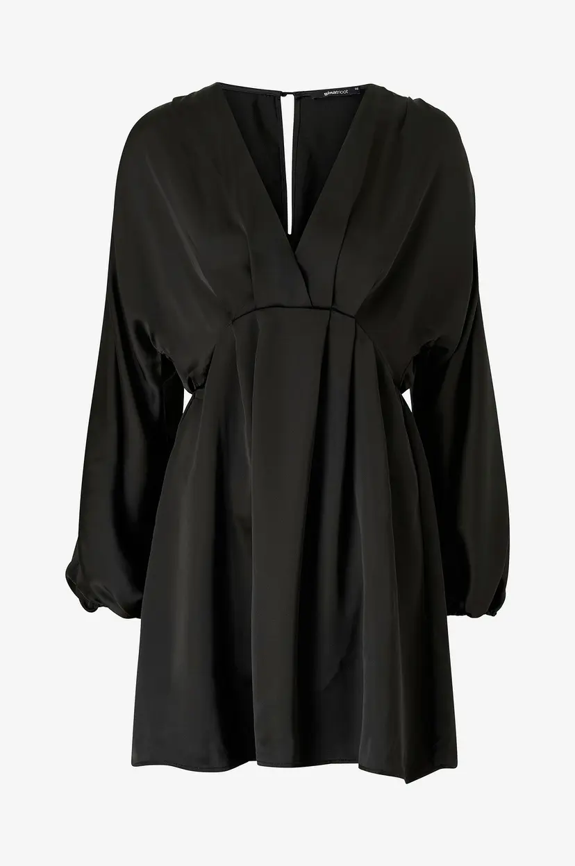 Gina Tricot Kjole Satin Mini Dress - Svart