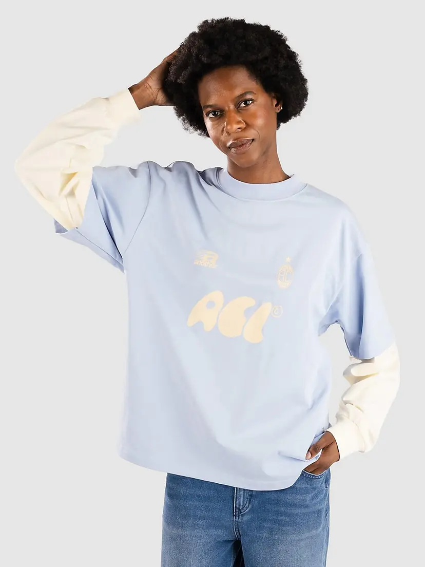Another Cotton Lab Another Cotton Lab Acl Sports Double Layer Langermet T-skjorte blå
