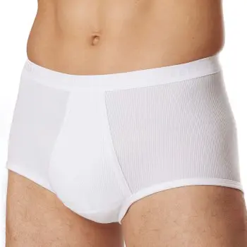 Schiesser Schiesser Classic Brief With Fly 3XL-4XL Hvit bomull 4XL Herre