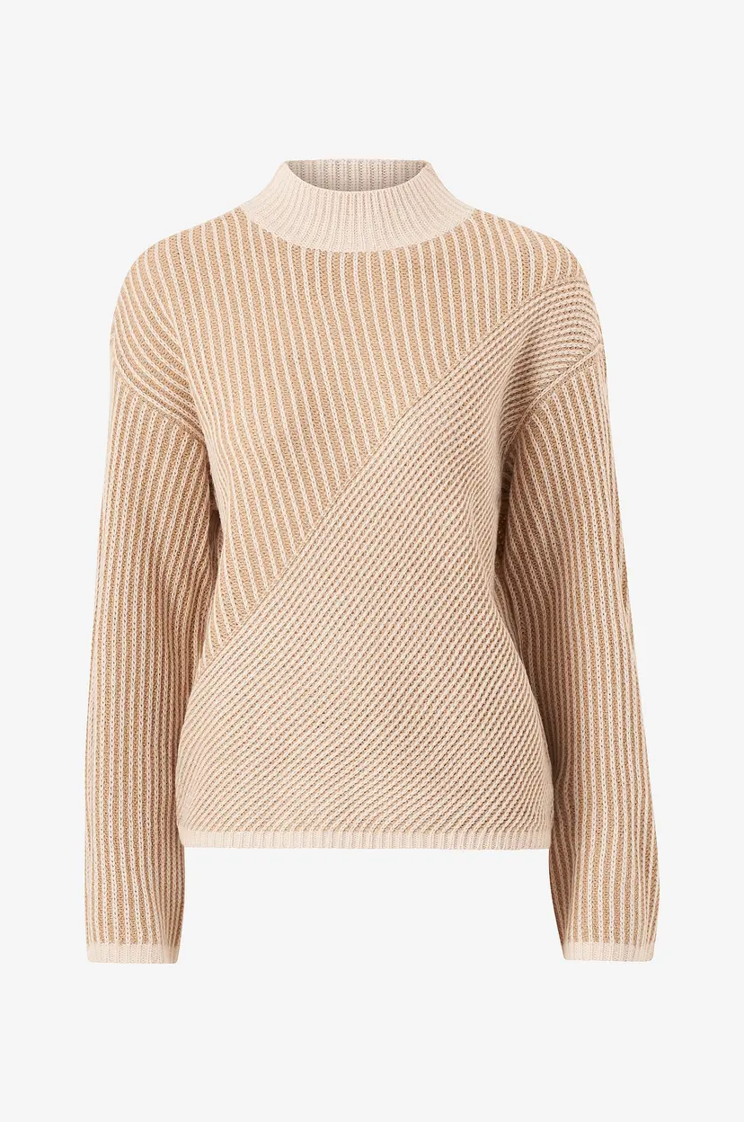 Vila Genser viDubline L/S Highneck Knit Top - Brun