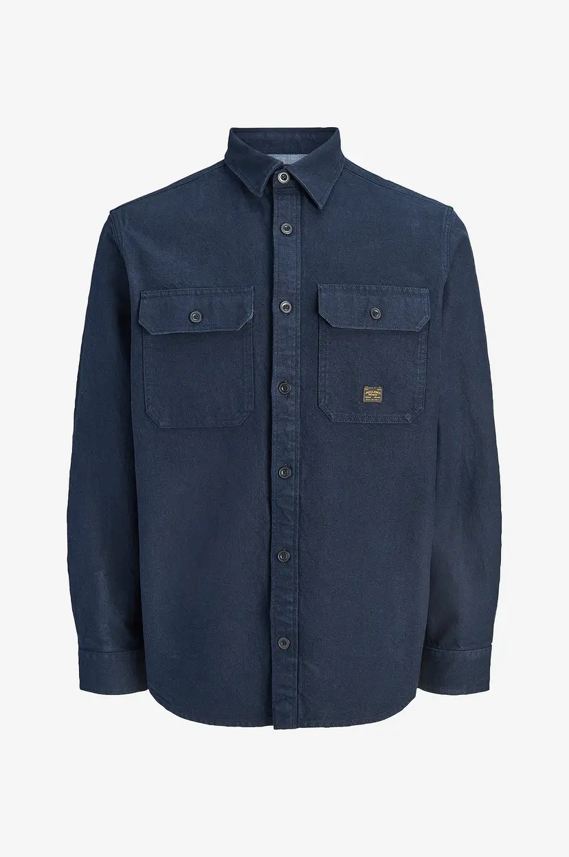 Jack & Jones Overtreksskjorte Jprbluivy Solid L/S Overshirt Sn - Blå