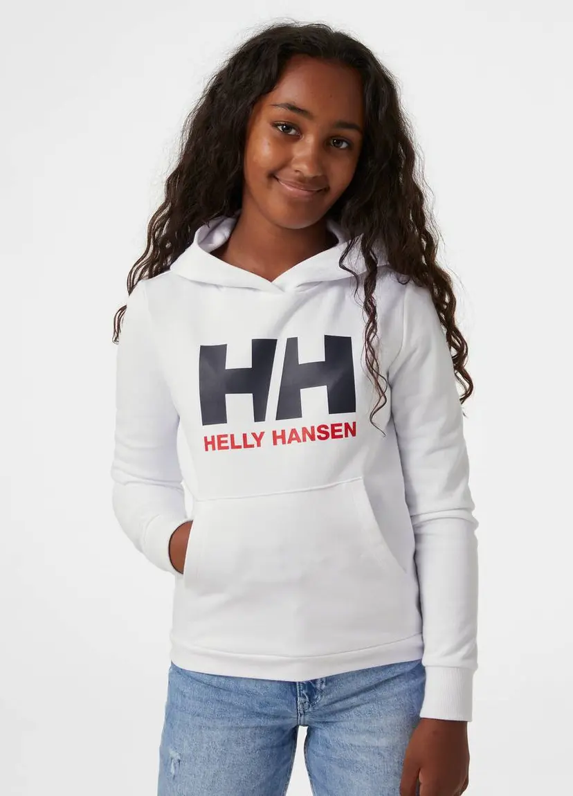 Helly Hansen Helly Hansen Jr HH Logo Hoodie 2.0 White (128 / 8 år)