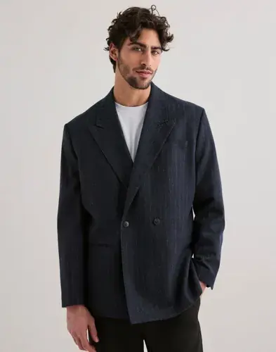 Selected Men Selected Men Slhrelaxed-Anderson Wool Blend Db B Blazere Svart