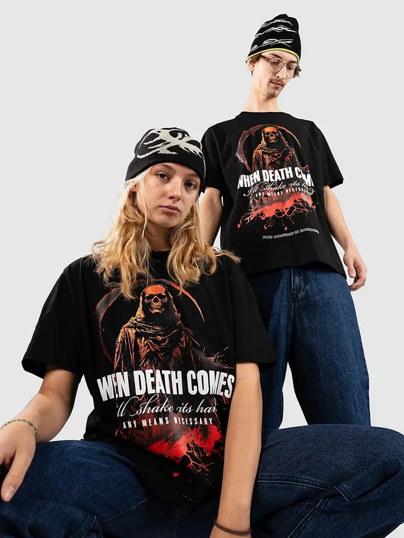 Any Means Necessary Any Means Necessary When Death Comes T-skjorte svart
