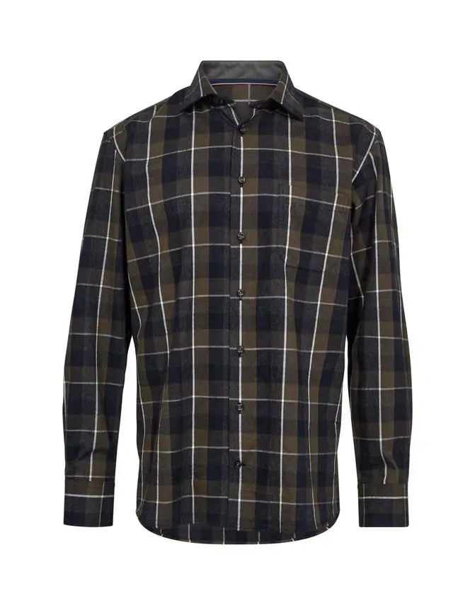 Black Blue Mens shirt l/s regular fit