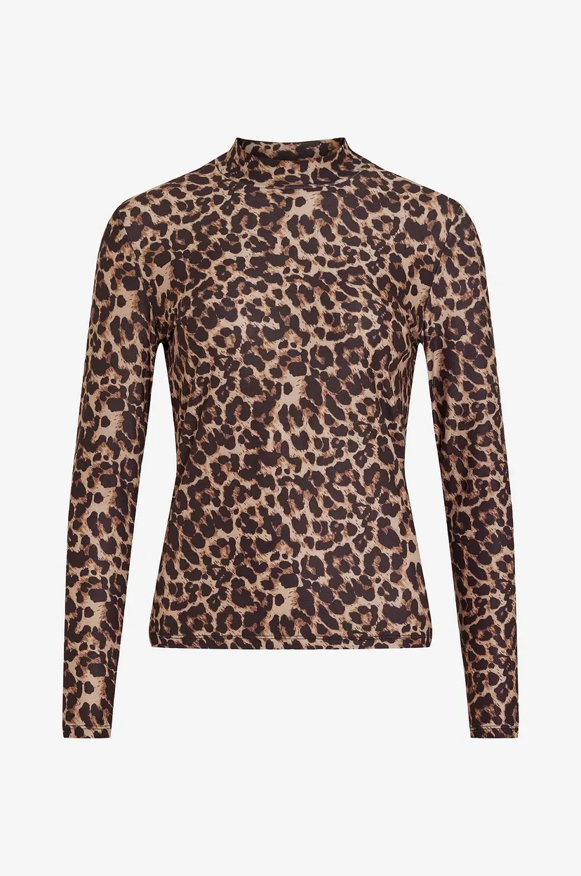 Vila Topp viLeoa L/S Rollneck Top - Brun