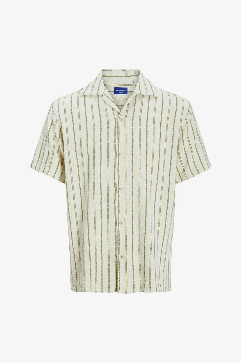 Jack & Jones Junior Skjorte jorCoba Stripe Resort Shirt SS Jnr - Grønn
