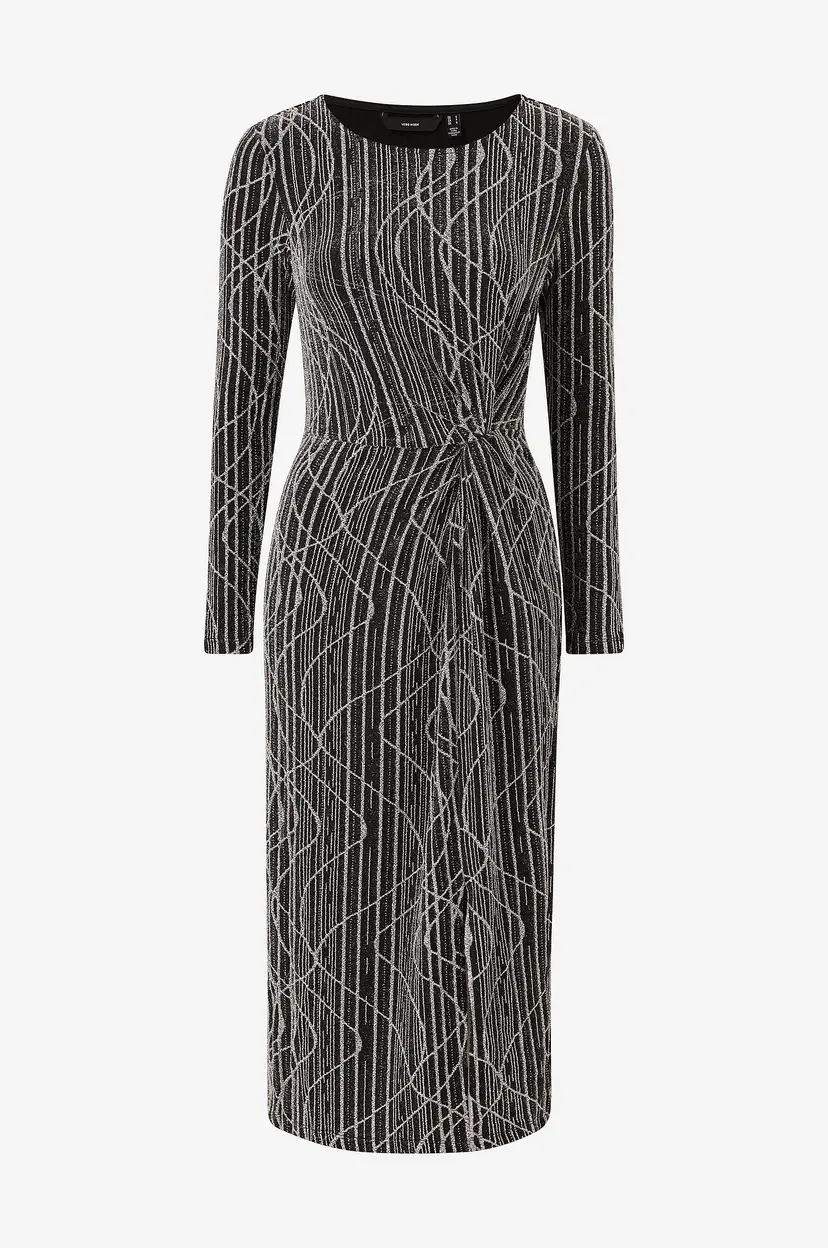 Vero Moda Kjole vmKanz Sibe LS Calf Dress Jrs - Svart