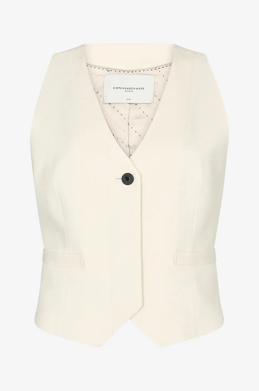 Copenhagen Muse Vest cmTailor Waistcoat - Hvit
