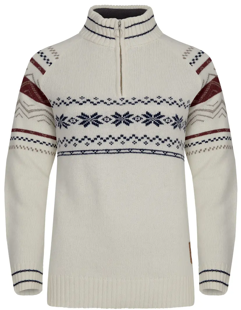 Gridarmor Gridarmor Women's Snøstjerne Half Zip Ullgenser Bright White