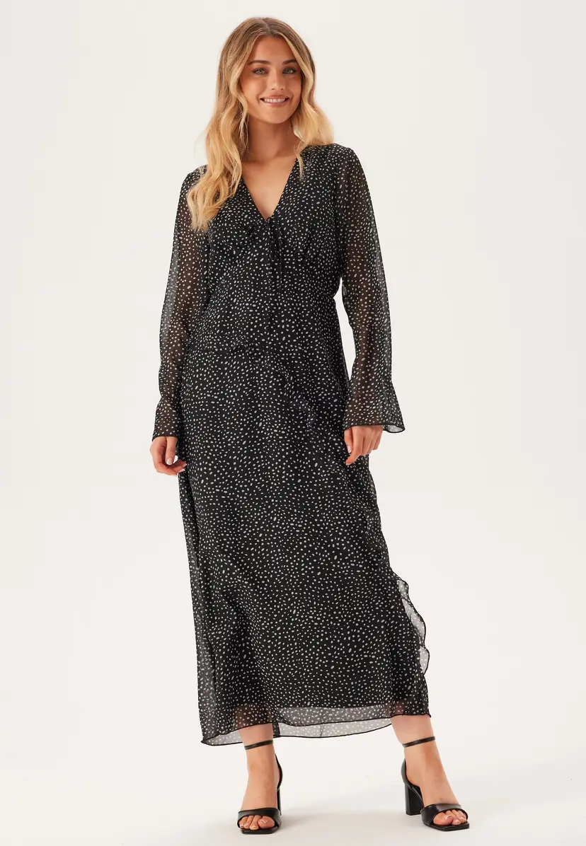 Bubbleroom V-Neck Frill Dress