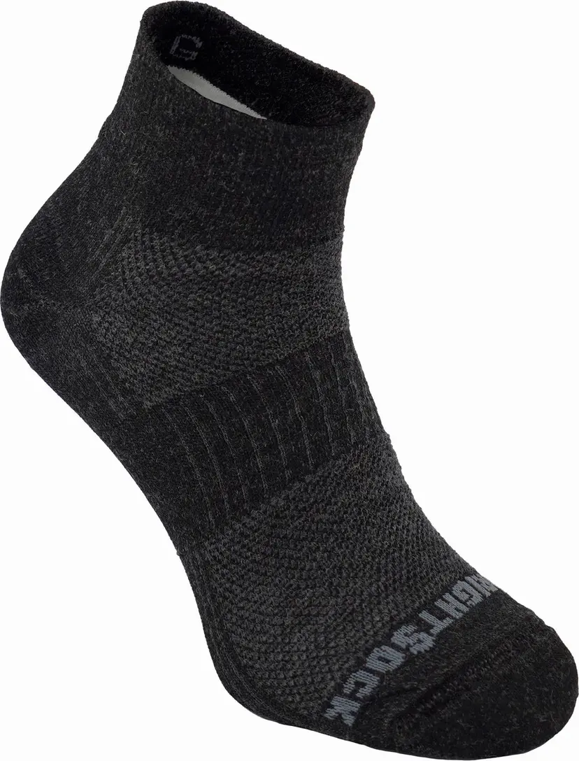 Wrightsock Wrightsock Merino Coolmesh II Quater Anti Blister System Grey/Black