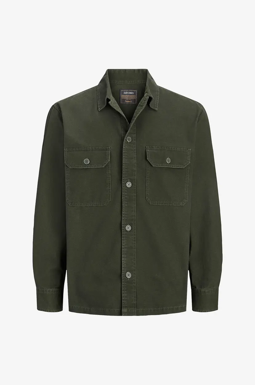 Jack & Jones Overtreksskjorte Jjecolton Canvas Overshirt Ls Sn - Grønn