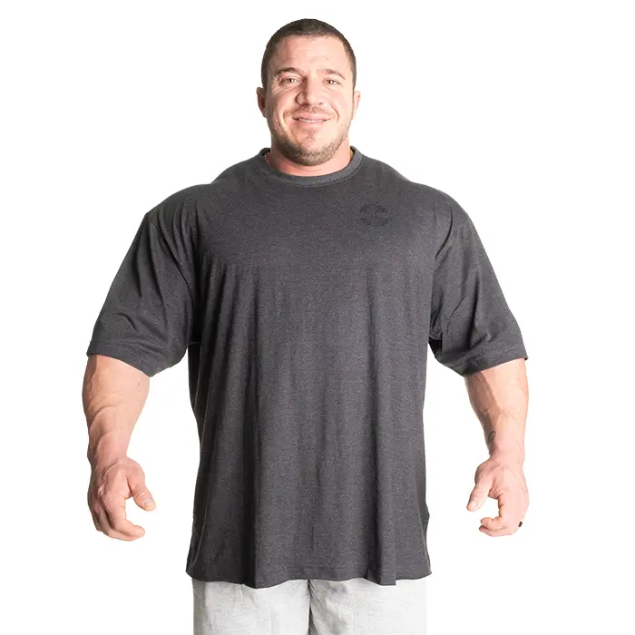 Better Bodies Union Iron Tee, Dark Grey Melange