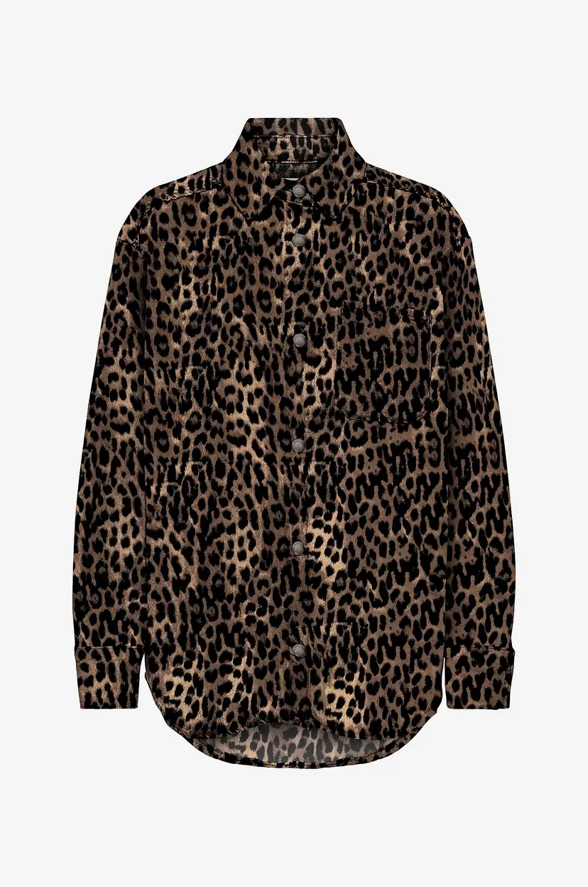 ONLY Skjortejakke onlAnlie LS Aop Shacket Pnt - Svart